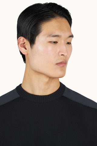Paul & Shark - Chandail Col Rond de laine Soft Cool Touch avec détails en Typhoon®