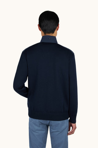 Paul & Shark - Cardigan de laine Soft Cool Touch avec détails en Typhoon® Re-4x4 Stretch