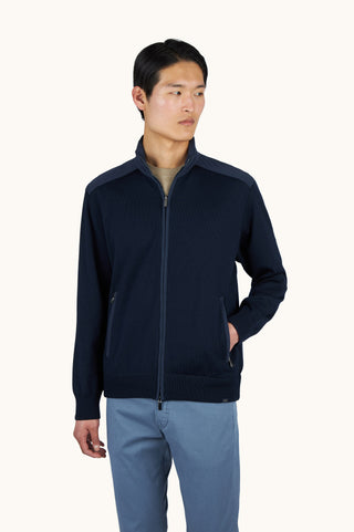 Paul & Shark - Cardigan de laine Soft Cool Touch avec détails en Typhoon® Re-4x4 Stretch