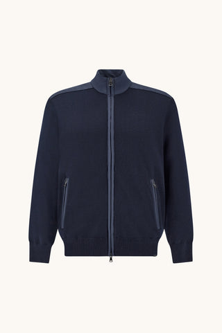 Paul & Shark - Cardigan de laine Soft Cool Touch avec détails en Typhoon® Re-4x4 Stretch
