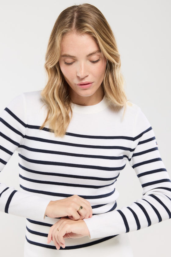 Armor-Lux - Briac - Pull breton de laine à rayures