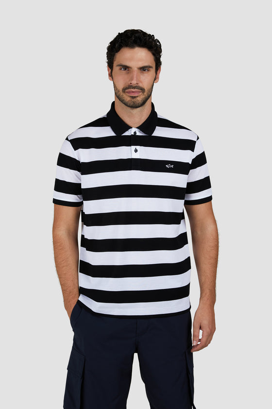 Paul & Shark - Polo manches courtes rayé de coton piqué