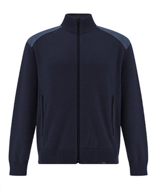 Paul & Shark - Cardigan de laine avec appliqués de velours cordé