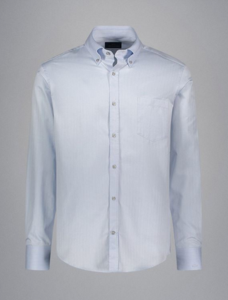 Paul & Shark - Chemise herringbone de coton Silver Collection