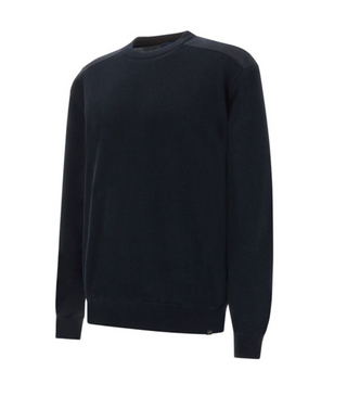 Paul & Shark - Chandail col rond de laine Summer Wool avec appliqués Loro Piana