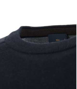 Paul & Shark - Chandail col rond de laine Summer Wool avec appliqués Loro Piana