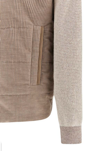 Paul & Shark - Cardigan de laine hybride avec devant de velours cordé