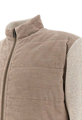 Paul & Shark - Cardigan de laine hybride avec devant de velours cordé