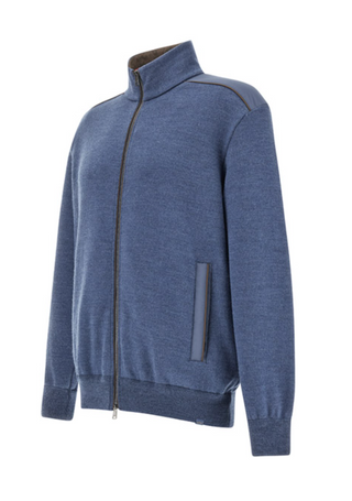 Paul & Shark - Cardigan de laine Typhoon Platinum