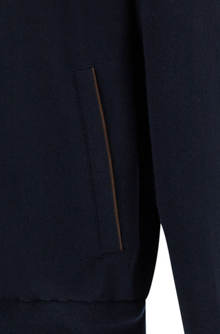 Paul & Shark - Cardigan de laine avec détails Alcantara®