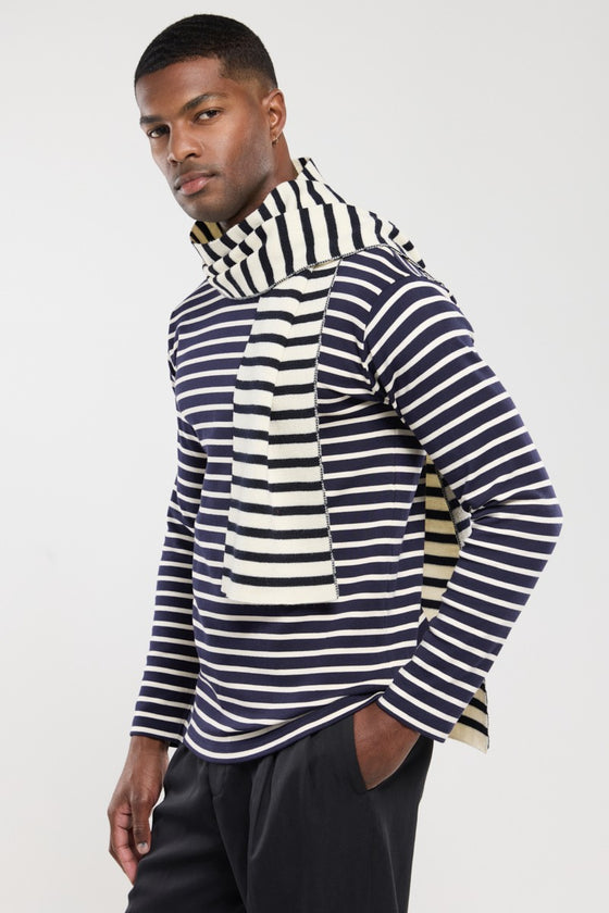 Armor-Lux - Guidel - Écharpe bretonne de laine rayée