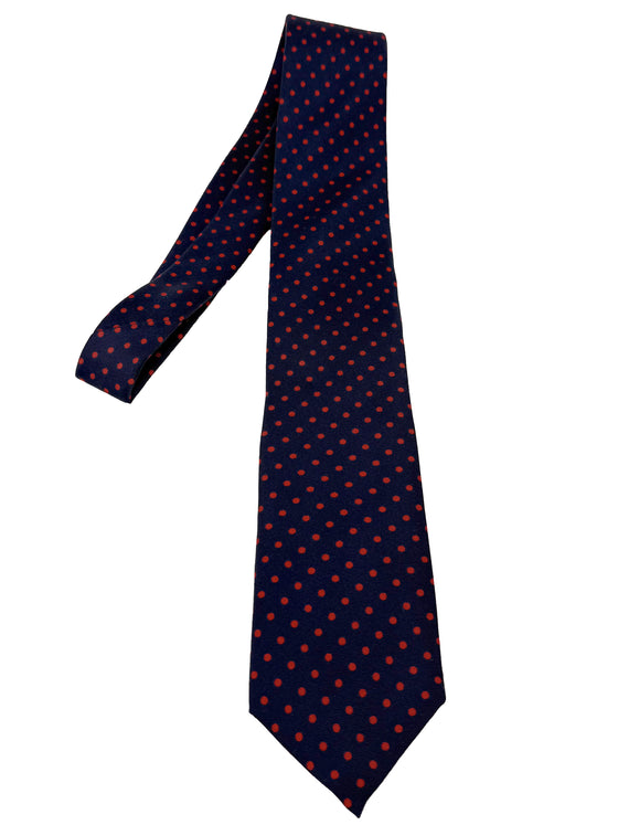 Hemley - Cravate de soie à pois
