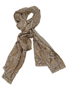  Hemley - Foulard de soie réversible paisley et motifs