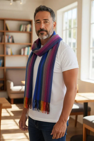Hemley - Foulard à rayures de laine