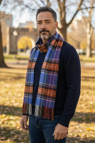 Hemley - Foulard à carreaux de laine et cachemire