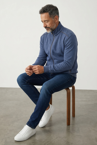 Paul & Shark - Cardigan de laine Typhoon Platinum