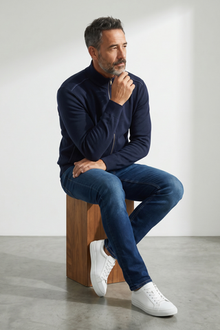 Paul & Shark - Cardigan de laine Typhoon Platinum