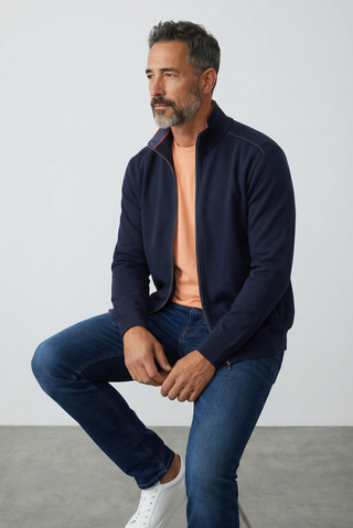 Paul & Shark - Cardigan de laine Typhoon Platinum