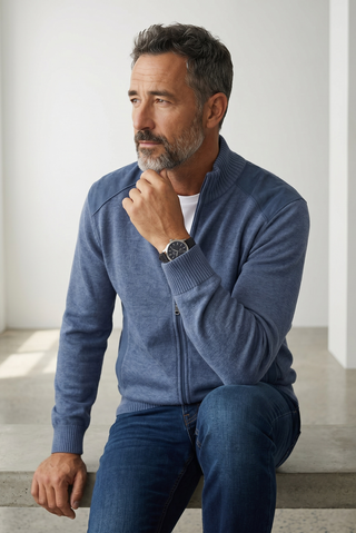 Paul & Shark - Cardigan de laine avec appliqués de velours cordé