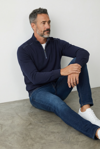 Paul & Shark - Chandail col zip de laine Typhoon Platinum