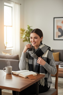  Hemley - Foulard à carreaux de cachemire