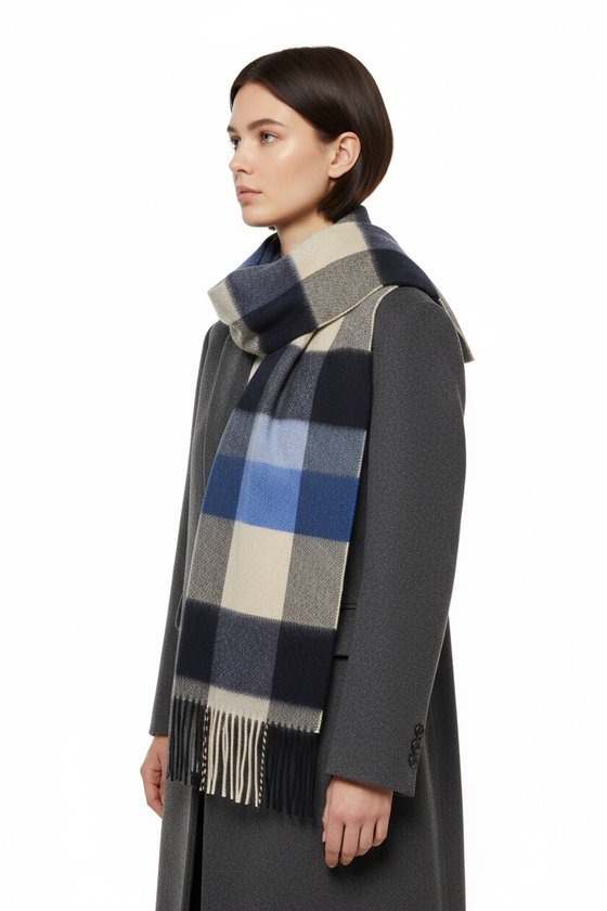 Hemley - Foulard à carreaux de cachemire