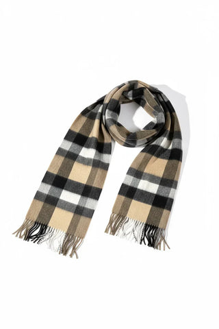Hemley - Foulard à carreaux de laine et cachemire