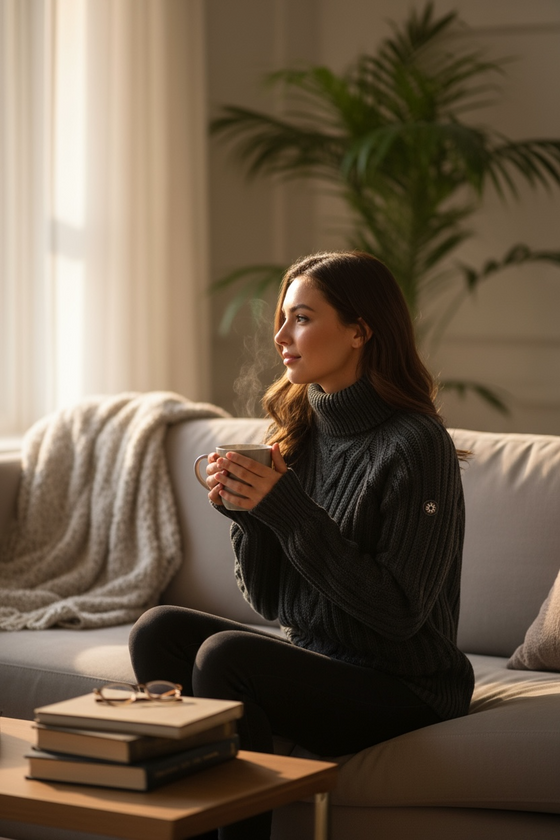 NEWLAND - Edvige Lady Cable Turtle Neck Sweater