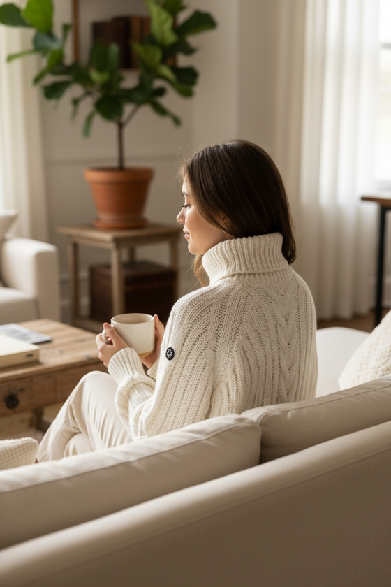 NEWLAND - Edvige Lady Cable Turtle Neck Sweater