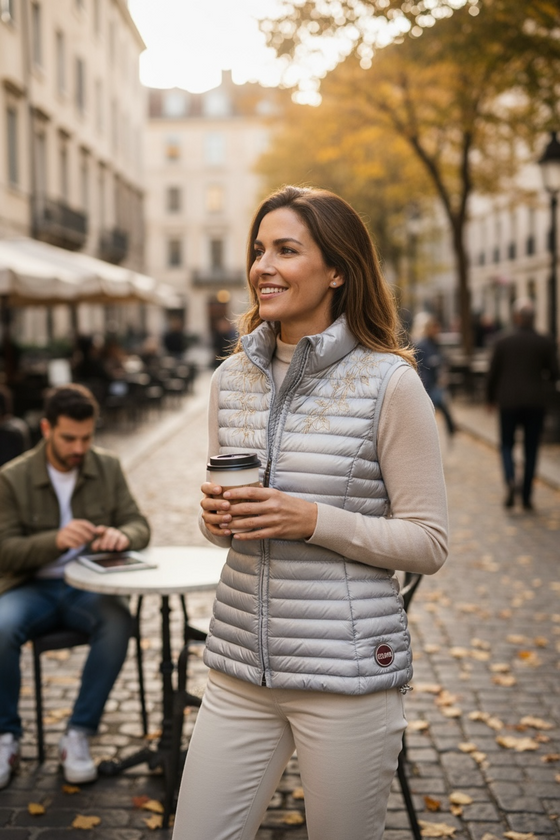 Colmar - Veste sans-manches Woven Deluxe de duvet matelassé pour femme