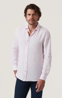  34 Heritage - Linen Chambray Shirt Pink