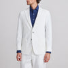 Emanuel Berg - Seersucker 2-Button D-Constructed Shirt Jacket - Blanc