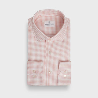 Emanuel Berg - Byron - Chemise manches longues carreaux Albini 4Flex - Modern Fit - Bright Pink