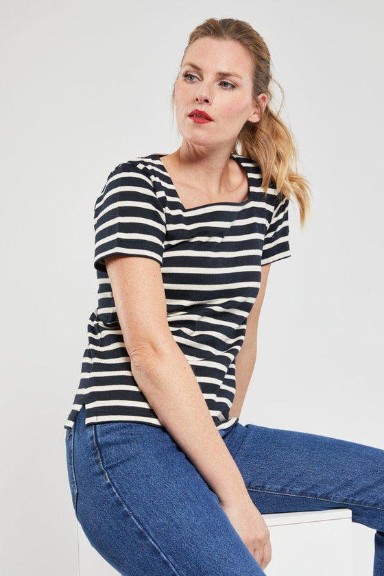 Armor-Lux - Coursive - Marinière coton équitable manches courtes - LE CAPITAINE D'A BORD