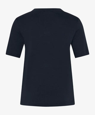 BRAX - Cira - T-shirt uni de coton jersey - LE CAPITAINE D'A BORD