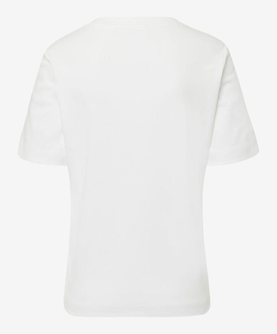 BRAX - Cira - T-shirt uni de coton jersey - LE CAPITAINE D'A BORD