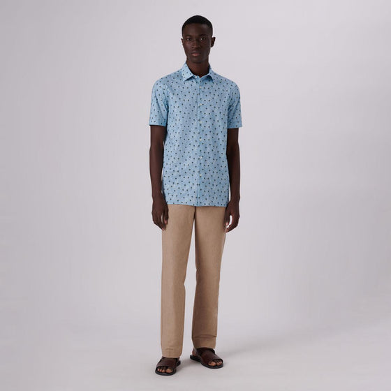 Bugatchi - Chemise manches courtes palmiers OOOHCOTTON© - LE CAPITAINE D'A BORD