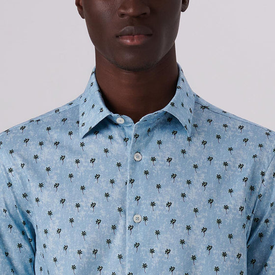 Bugatchi - Chemise manches courtes palmiers OOOHCOTTON© - LE CAPITAINE D'A BORD