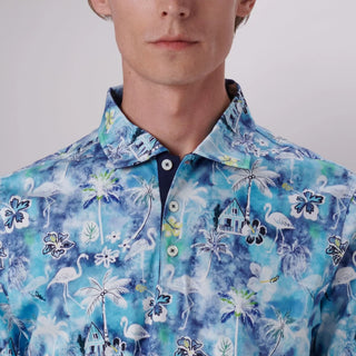 Bugatchi - Hendrix - Polo manches courtes floral coton mercerisé - LE CAPITAINE D'A BORD
