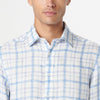 Bugatchi - Julian - Chemise de lin manches longues à carreaux Tattersall - LE CAPITAINE D'A BORD