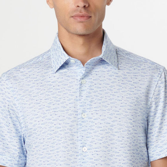 Bugatchi - Miles - Chemise imprimé automobiles manches courtes OOOHCOTTON© - LE CAPITAINE D'A BORD