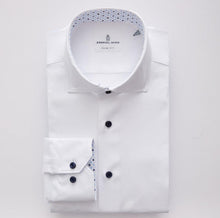  Emanuel Berg - Byron - Chemise manches longues unie Albini 4Flex - Modern Fit - Blanc - LE CAPITAINE D'A BORD