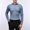Emanuel Berg - Byron - Chemise manches longues unie Albini 4Flex - Modern Fit - Bleu - LE CAPITAINE D'A BORD