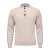 Emanuel Berg - Chandail col à boutons de laine mérinos Premium - Beige - LE CAPITAINE D'A BORD