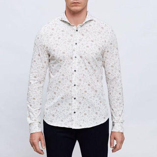 Emanuel Berg - Chemise manches longues Premium Quality Jersey - Modern Fit - Beige/Naturel - LE CAPITAINE D'A BORD