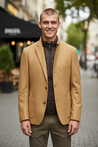 Digel - Enver-ST - Modern Fit - Veston de jersey de laine avec insertion détachable