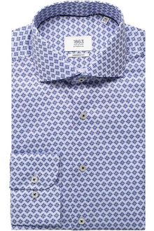  ETERNA 1863 - Chemise manches longues à motifs Modern Fit - LE CAPITAINE D'A BORD