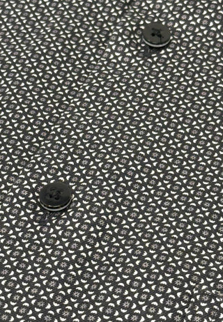 ETERNA - Chemise manches longues à motifs Performance Modern Fit - Noir - LE CAPITAINE D'A BORD