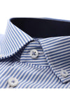 ETERNA - Chemise manches longues rayée Modern Fit - Bleu - LE CAPITAINE D'A BORD