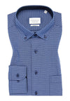 ETERNA - Chemise manches longues vichy Modern Fit - Marine/Bleu - LE CAPITAINE D'A BORD